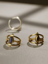 Deliz Gemstone Ring - Moonstone Ring, Labradorite Ring, Silver Ring, Brass Ring, Brass Jewelry, Gemstone