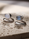 Amala Gemstone SILVER Ring - PURPLE LABRADORITE, Blue LABRADORITE, Moonstone