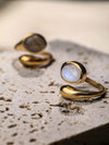 Amala Gemstone Brass Ring  - Moonstone Ring