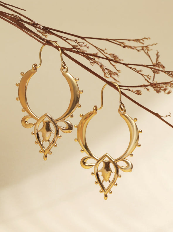 Binaka Brass Earrings