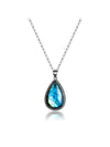 Life Fountain Gemstone Silver Necklace-Labradorite