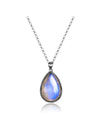 Life Fountain Gemstone Silver Necklace-Moonstone