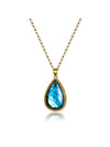 Life Fountain Gemstone Silver with Gold Plated Necklace Labradorite