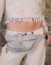 Light Grey Cotton Canvas Fanny Bag
