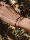 Moon Phase Moonstone Brass Bracelet