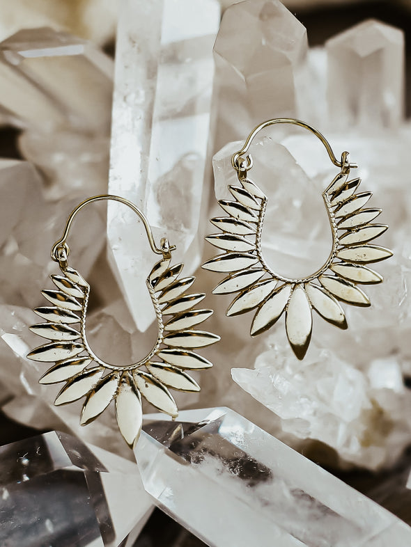 Mimosa Brass Earrings