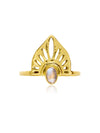 Oni Moonstone Brass Ring
