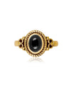 Roya Gemstone Brass Ring and Silver Ring, Labradorite Ring, Moonstone Ring, Black Onyx Ring, Gemstone Ring