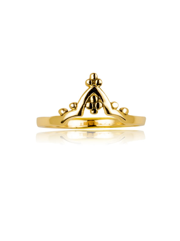 Mix and Match Brass Ring (The Crown Black Onyx-Red Onyx, Kamada, Vasana)