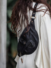Black Cotton Canvas Fanny Bag