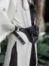 Black Cotton Canvas Fanny Bag