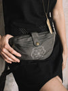 Dark Grey Cotton Canvas Fanny Bag