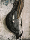Black Cotton Canvas Fanny Bag