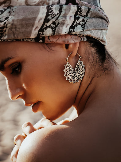 Ray of Light Brass Earrings - Brass Jewelry