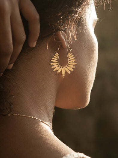 Mimosa Brass Earrings