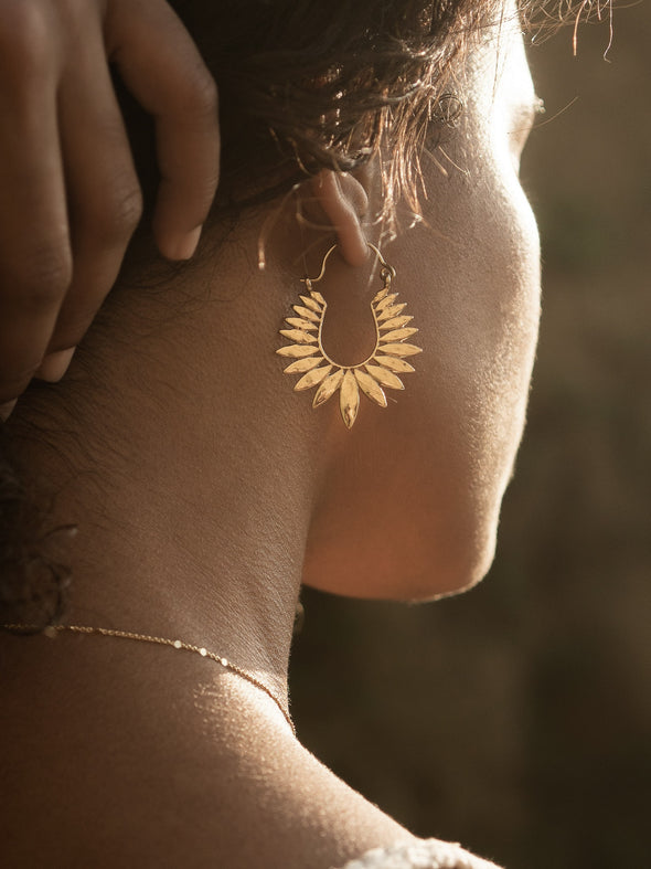 Mimosa Brass Earrings